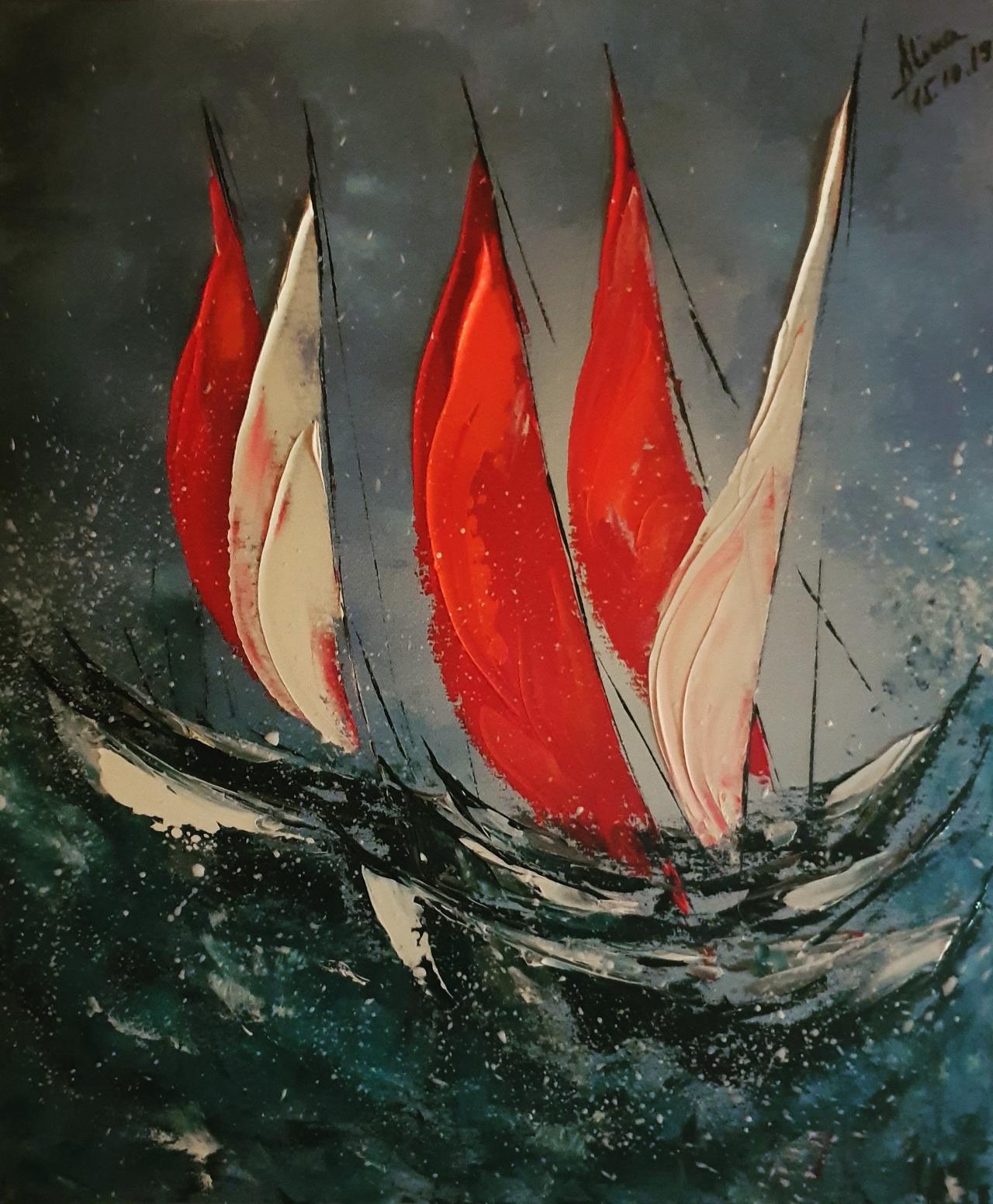 ArteDiAlina.com painting: windy day